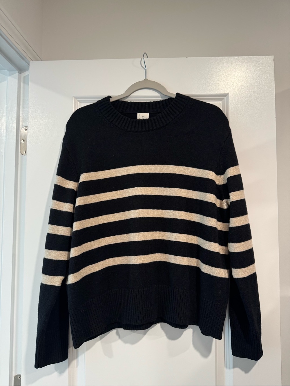 Women's Crewneck Pullover
Sweater - A New Day™ Black Striped